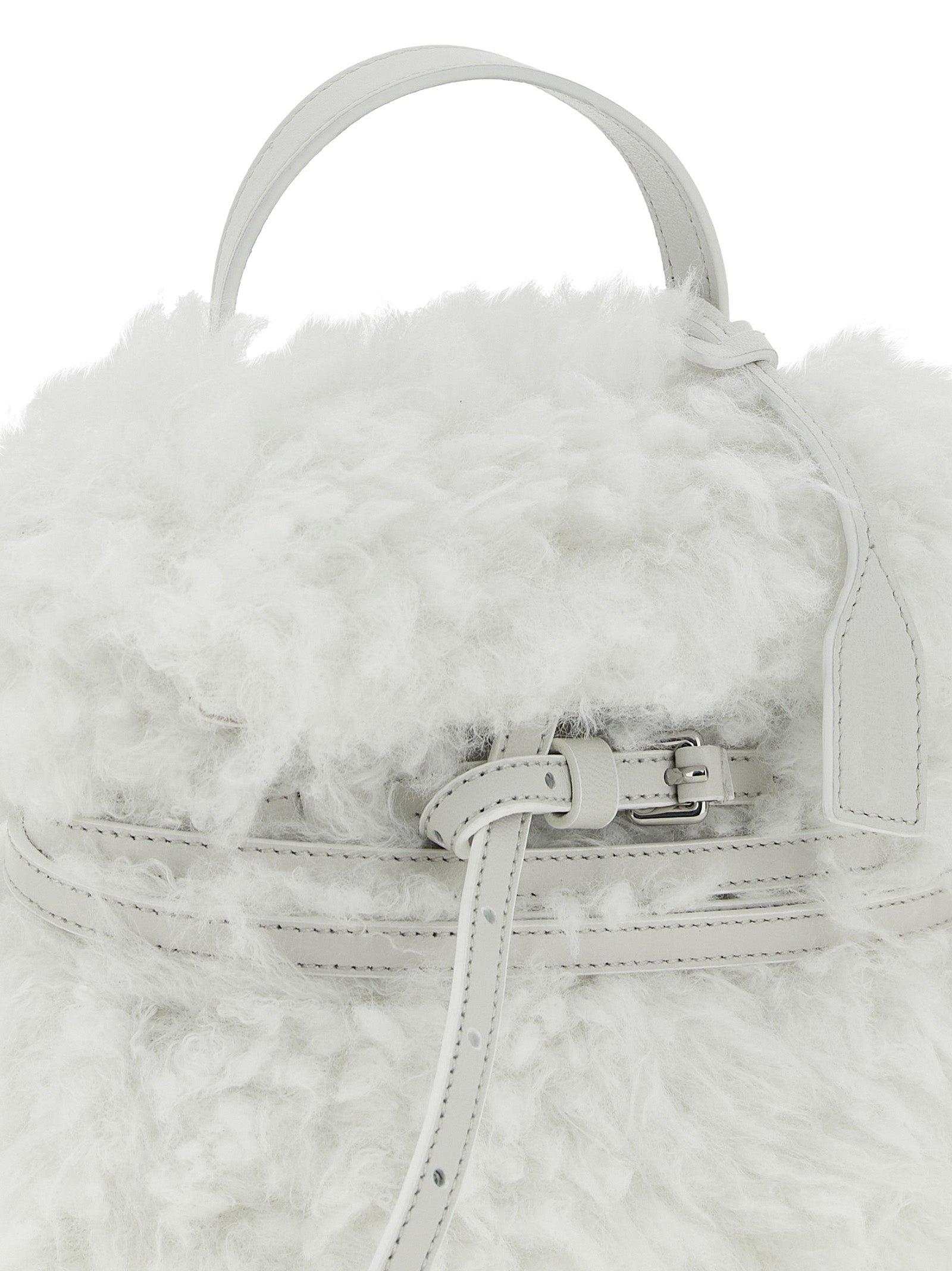 Weiße Ledertasche