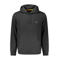 Schwarzes Herren-Kapuzensweatshirt aus Baumwolle