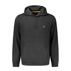 Schwarzes Herren-Kapuzensweatshirt aus Baumwolle