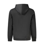 Schwarzes Herren-Kapuzensweatshirt aus Baumwolle