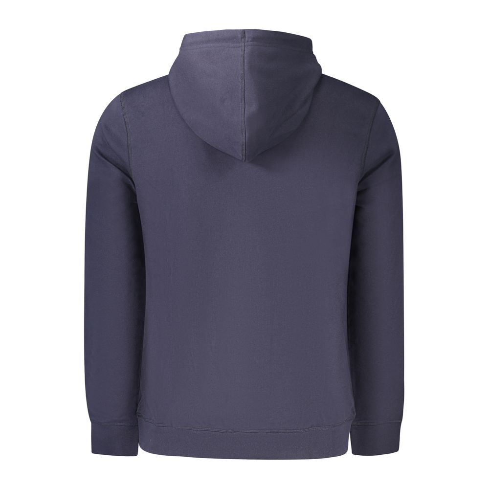 Blauer Baumwoll-Kapuzenpullover für Herren