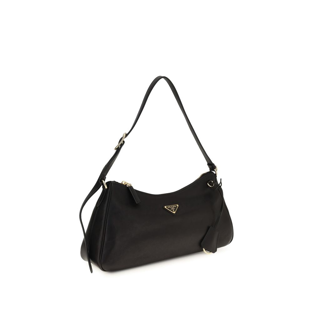 Schwarze Bos Taurus Kalbsleder Schultertasche