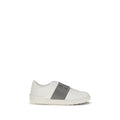 Silberne Kalbshaut Bos Taurus Sneakers mit niedrigem Schaft