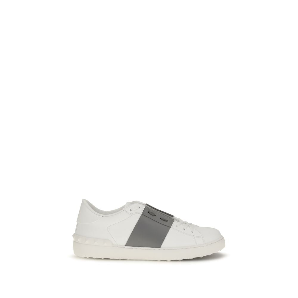 Silberne Kalbshaut Bos Taurus Sneakers mit niedrigem Schaft
