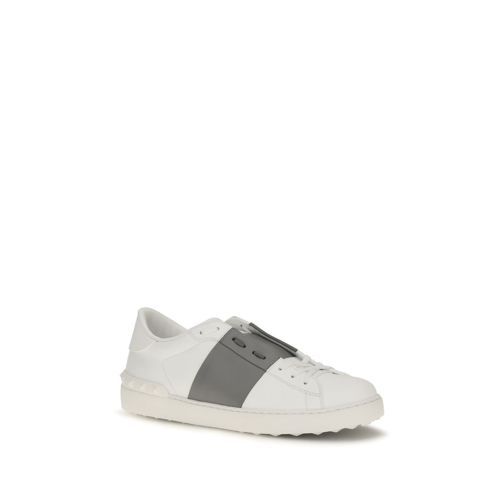 Silberne Kalbshaut Bos Taurus Sneakers mit niedrigem Schaft
