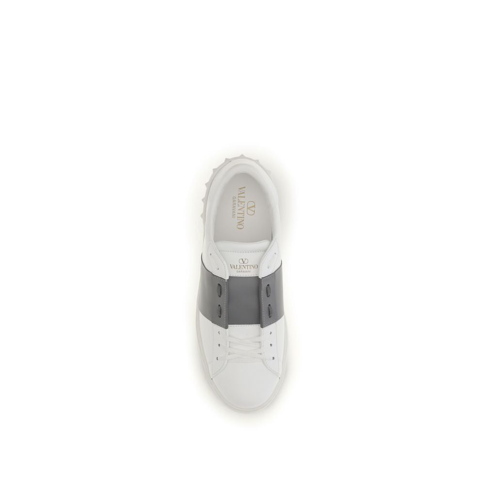 Silberne Kalbshaut Bos Taurus Sneakers mit niedrigem Schaft