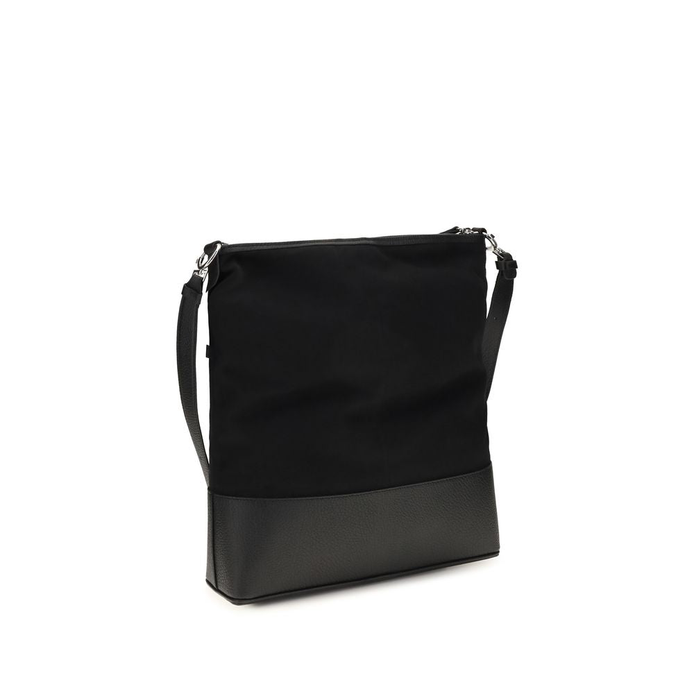 Schwarze Bos Taurus Kalbsleder Schultertasche