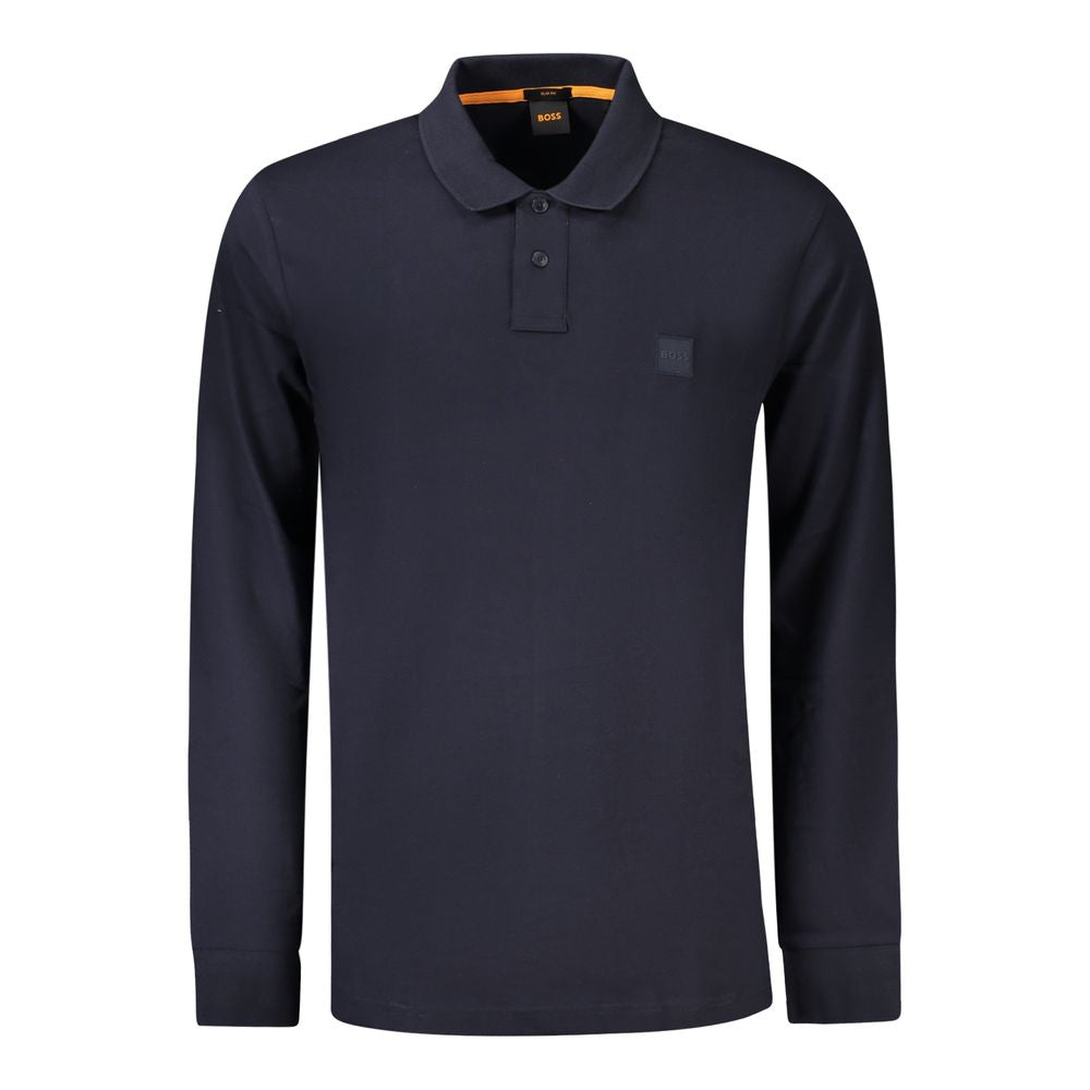 Blaues Baumwoll-Poloshirt für Herren