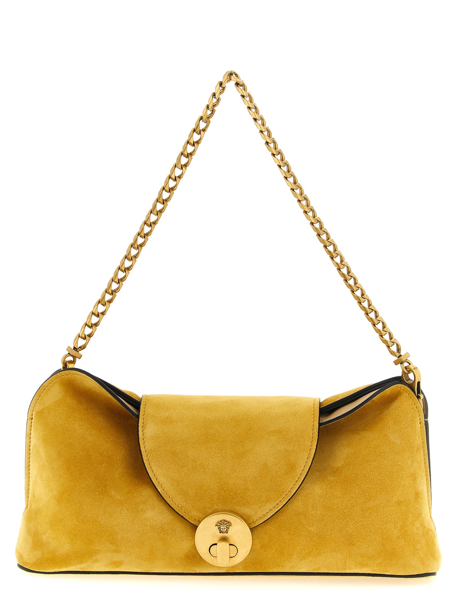 Zweifarbige Clutch aus Kalbsleder