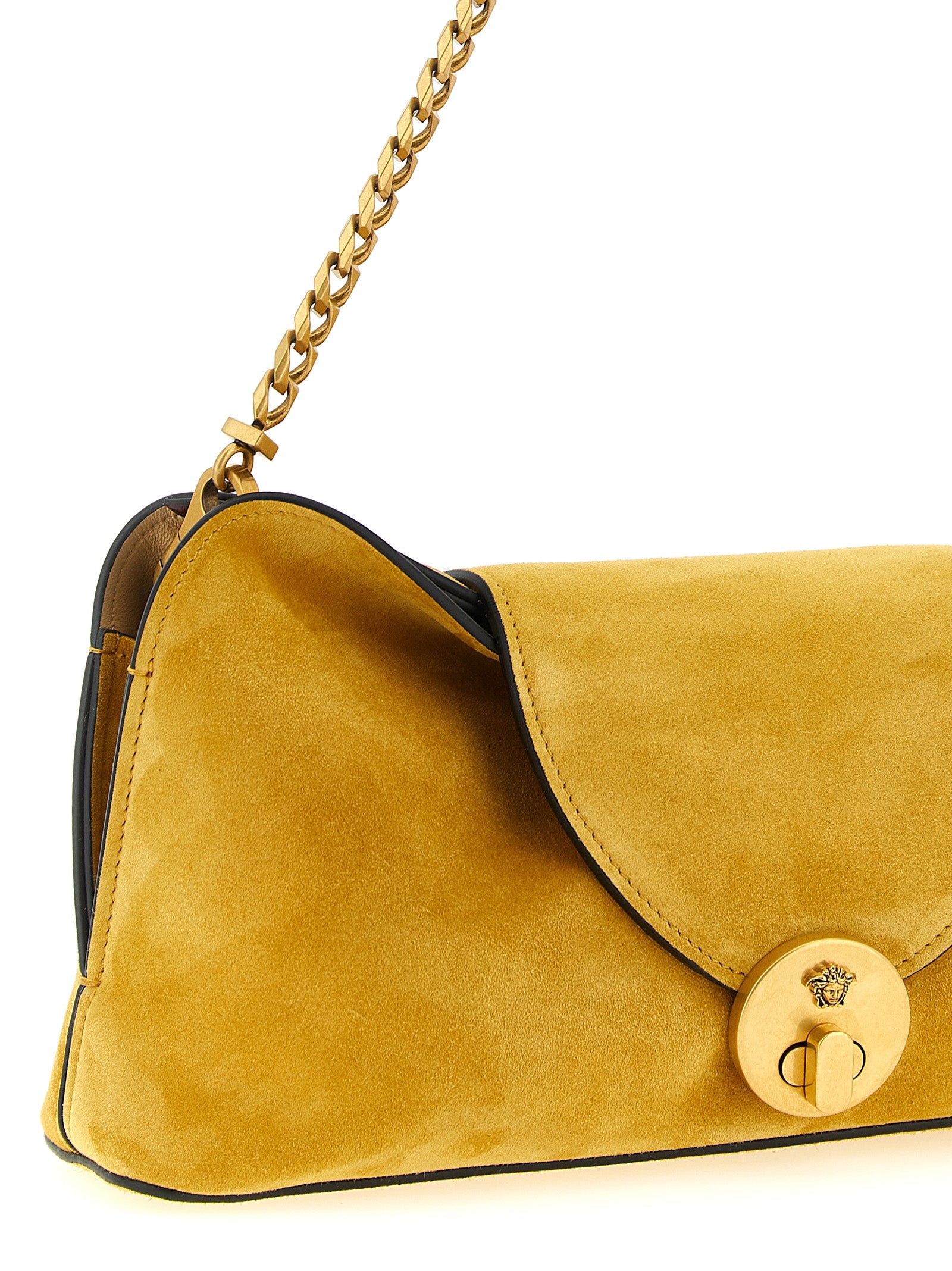 Zweifarbige Clutch aus Kalbsleder