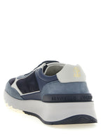 Blaue Sneaker aus Kalbsleder im Athletic-Stil