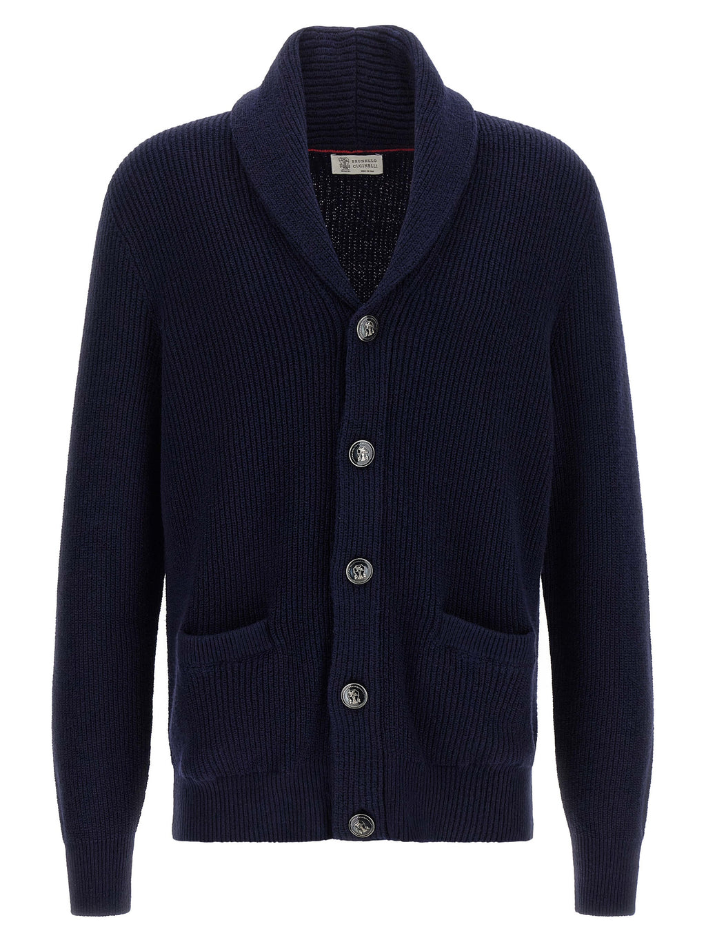 Blauer Baumwollcardigan