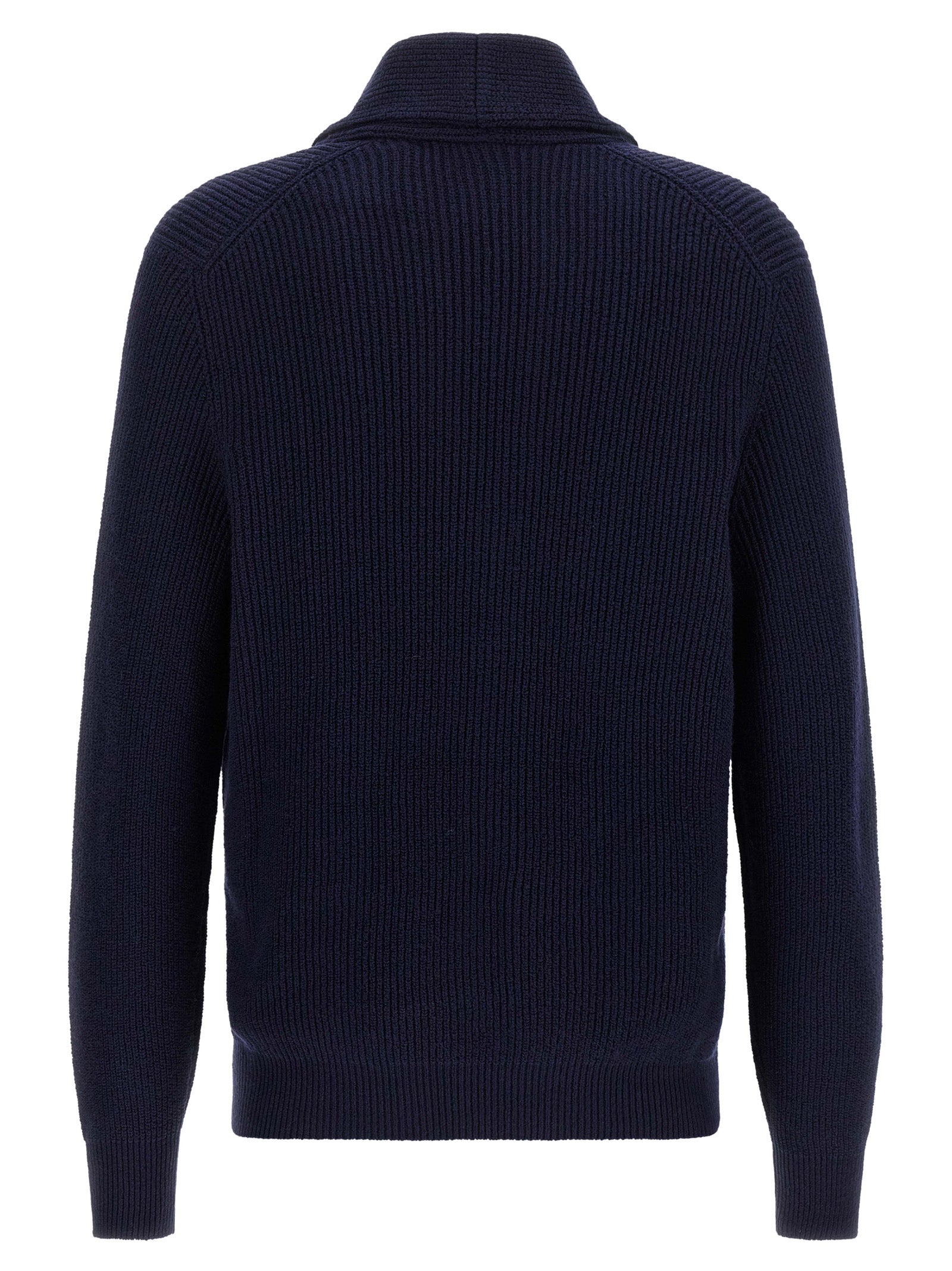 Blauer Baumwollcardigan
