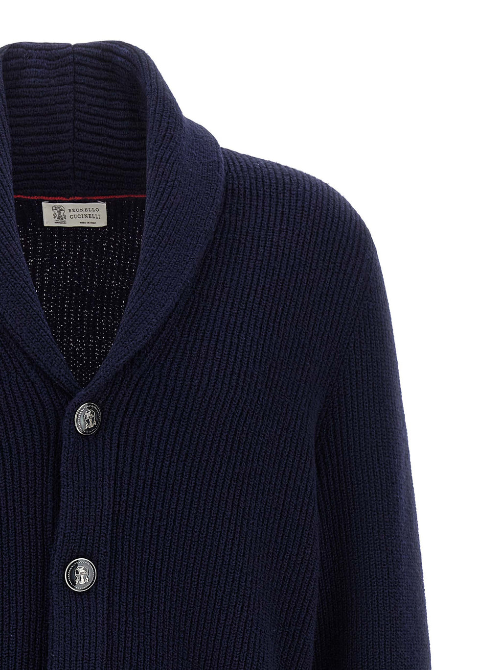 Blauer Baumwollcardigan