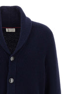 Blauer Baumwollcardigan