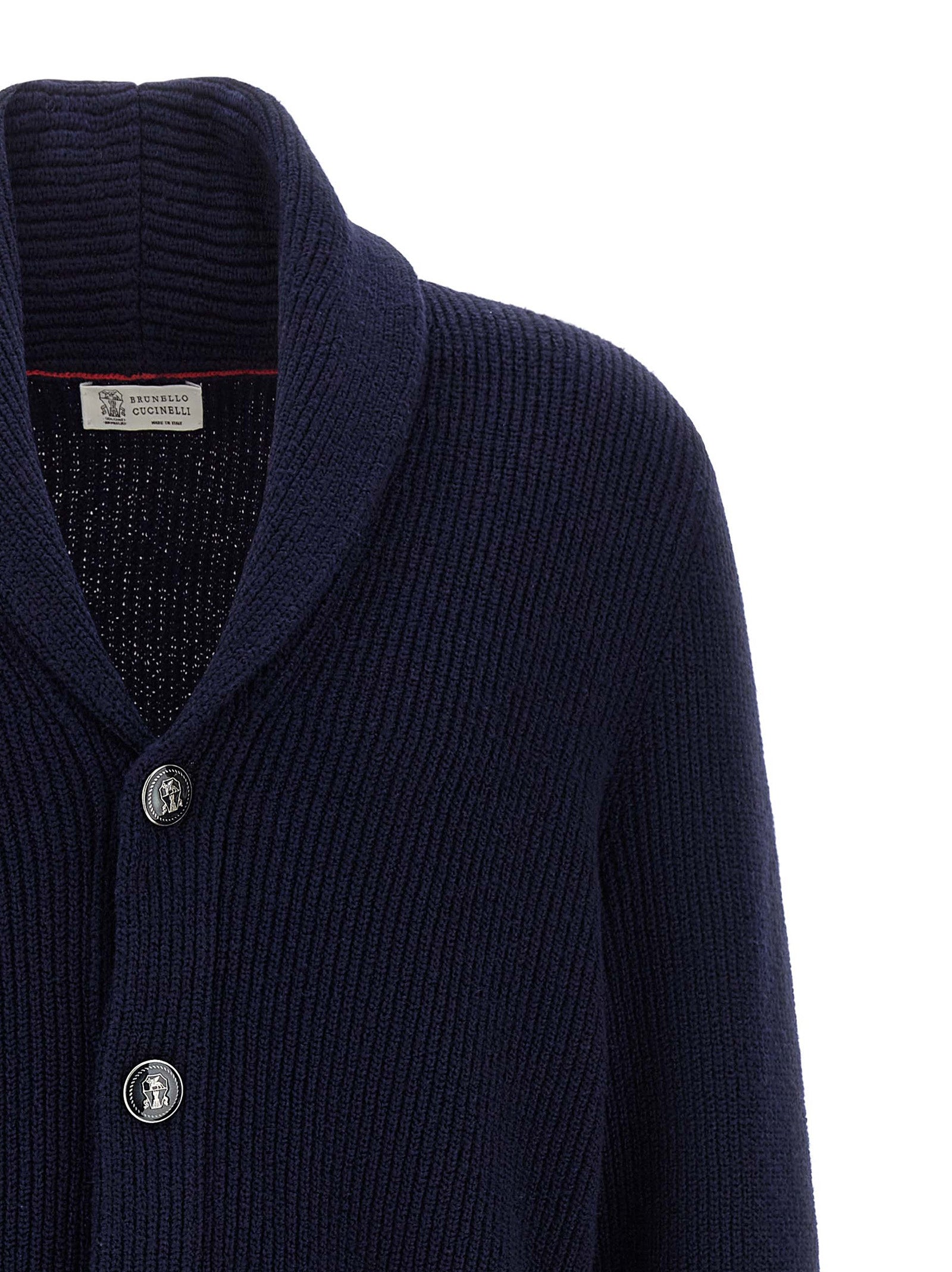 Blauer Baumwollcardigan