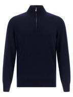 Blauer Kaschmir-Cardigan
