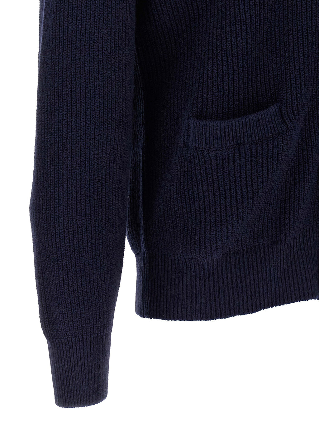 Blauer Baumwollcardigan
