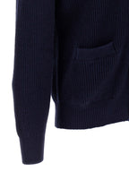 Blauer Baumwollcardigan