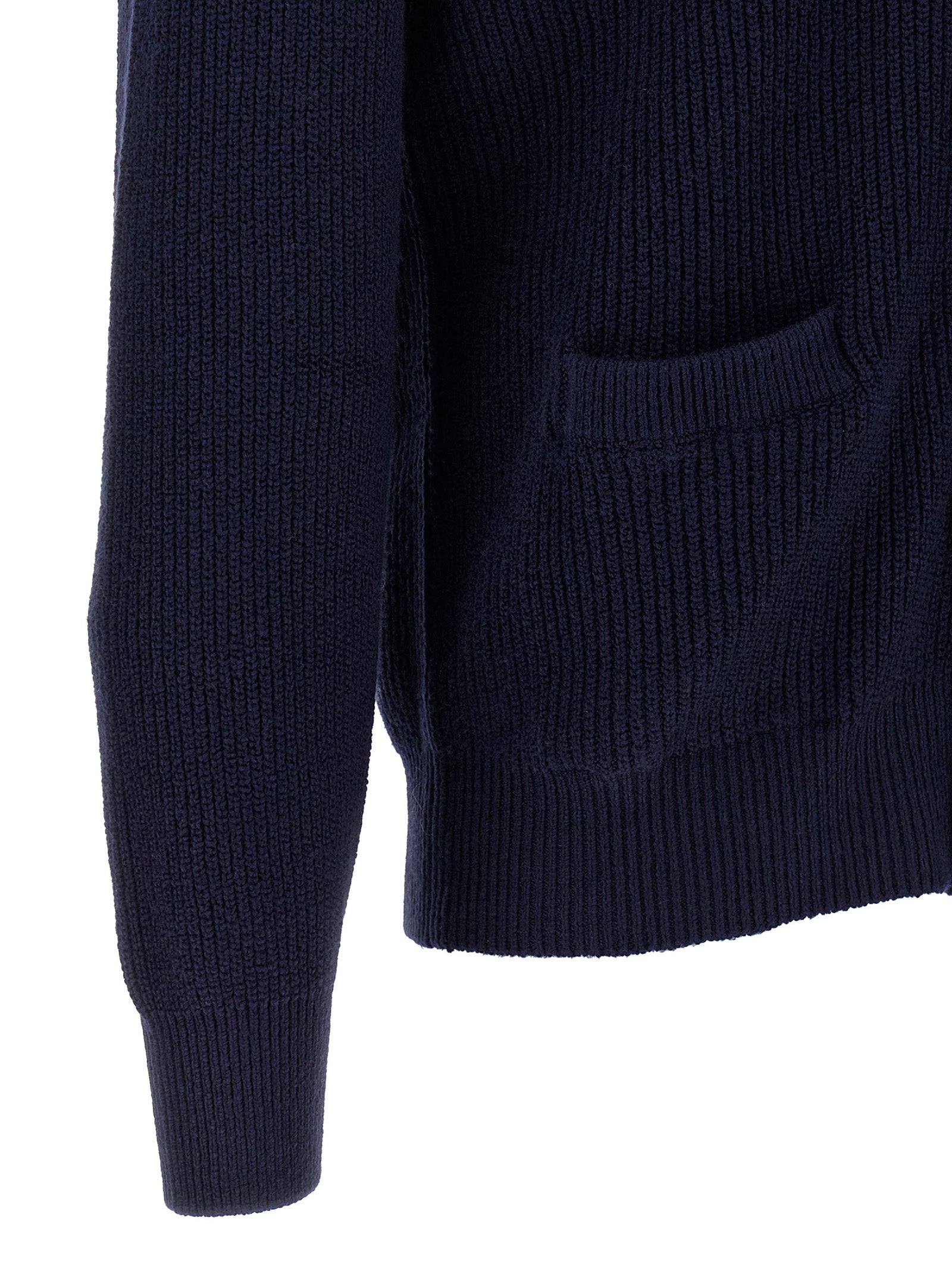 Blauer Baumwollcardigan