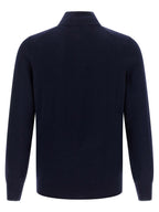 Blauer Kaschmir-Cardigan