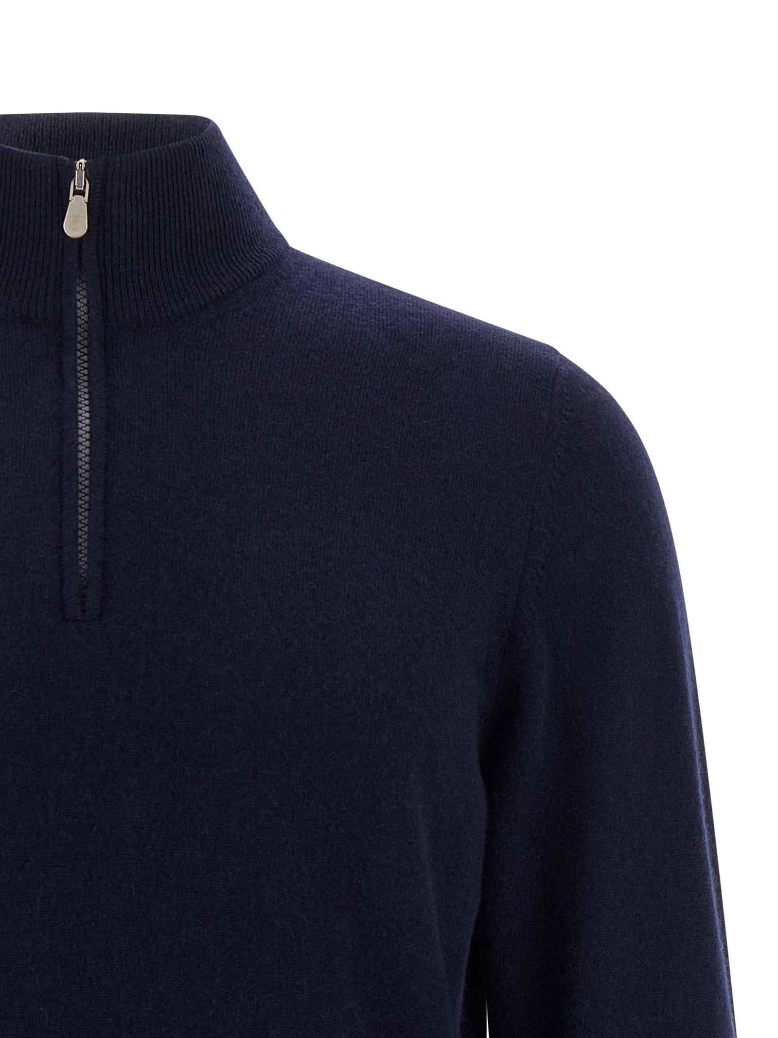 Blauer Kaschmir-Cardigan