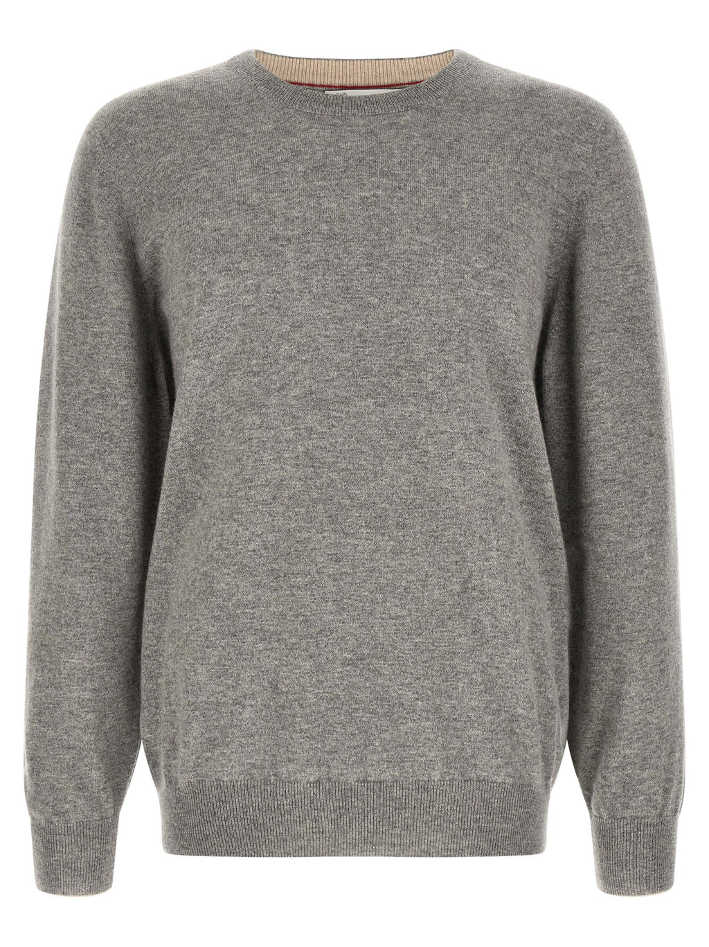 Grauer Kaschmir-Strickjacke