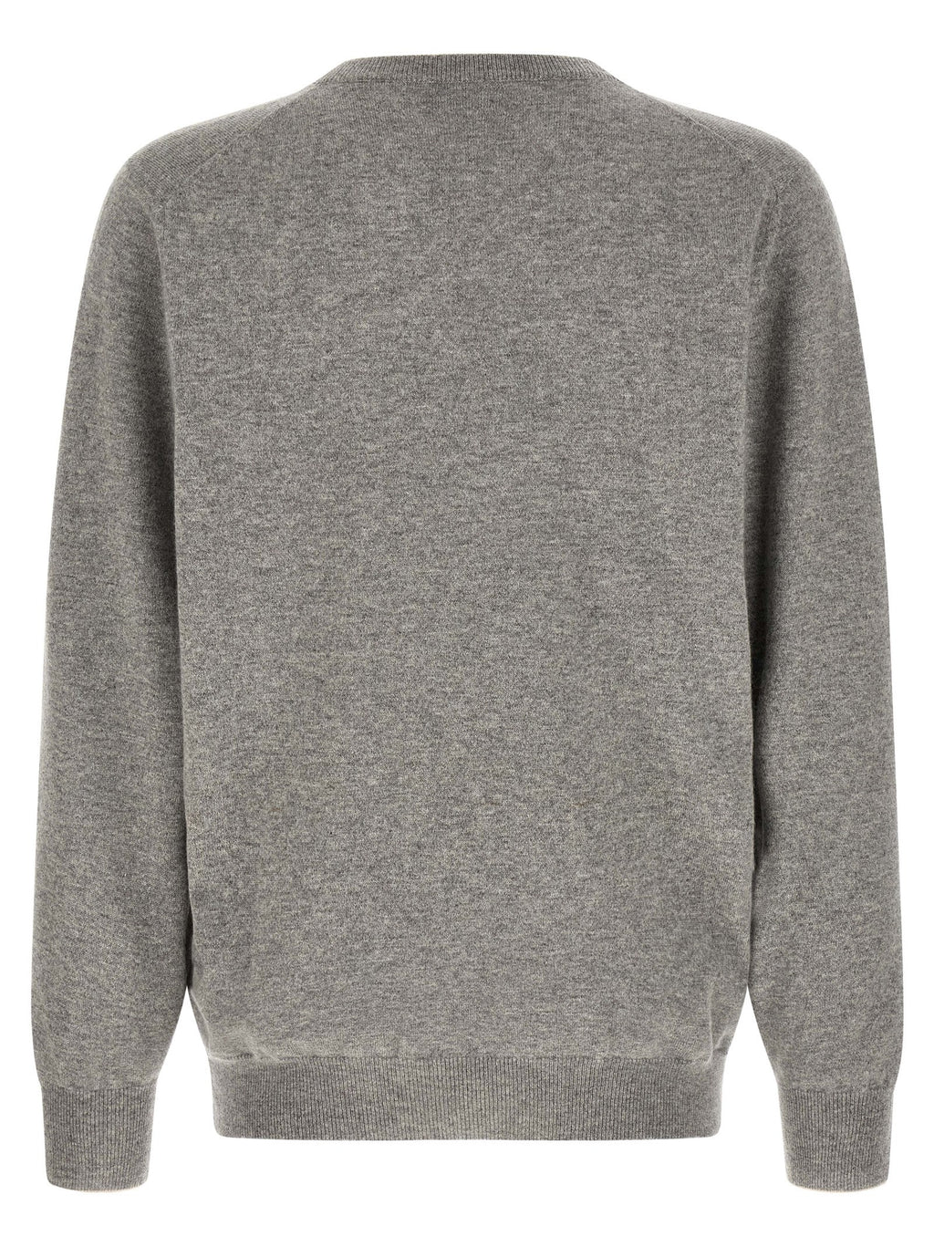 Grauer Kaschmir-Strickjacke