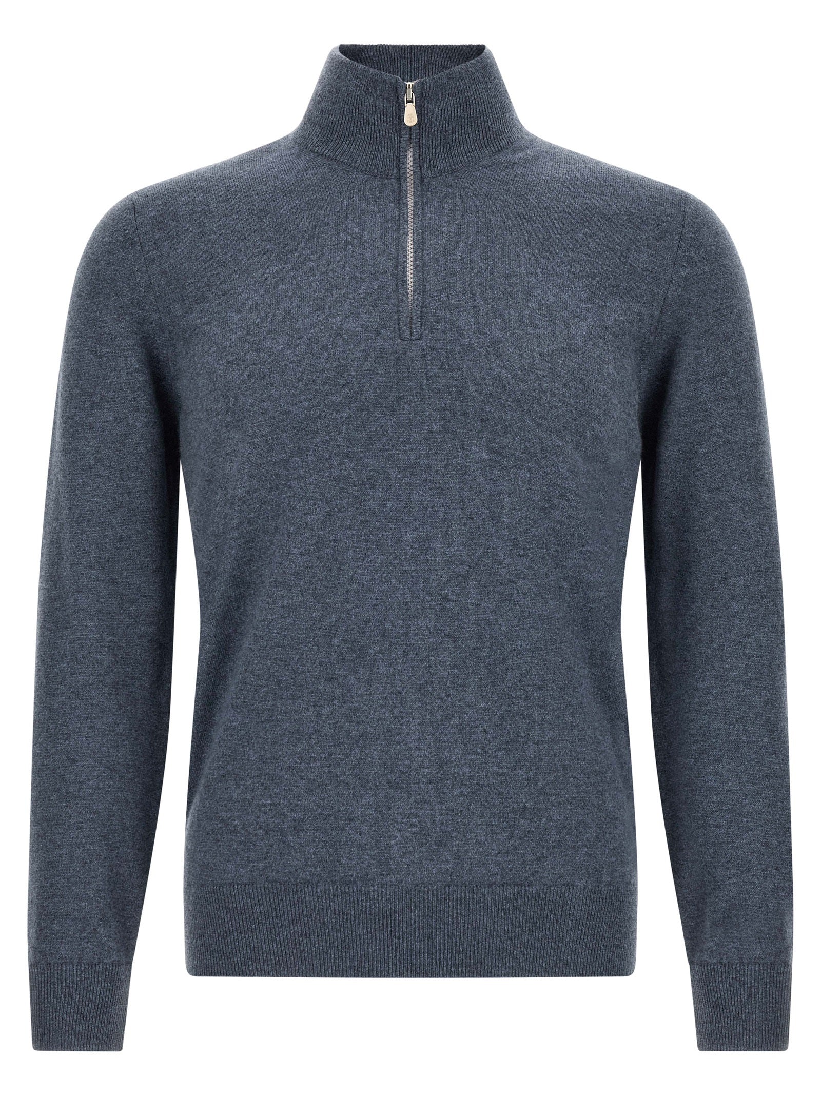 Blauer Kaschmir-Cardigan