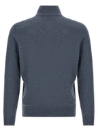 Blauer Kaschmir-Cardigan