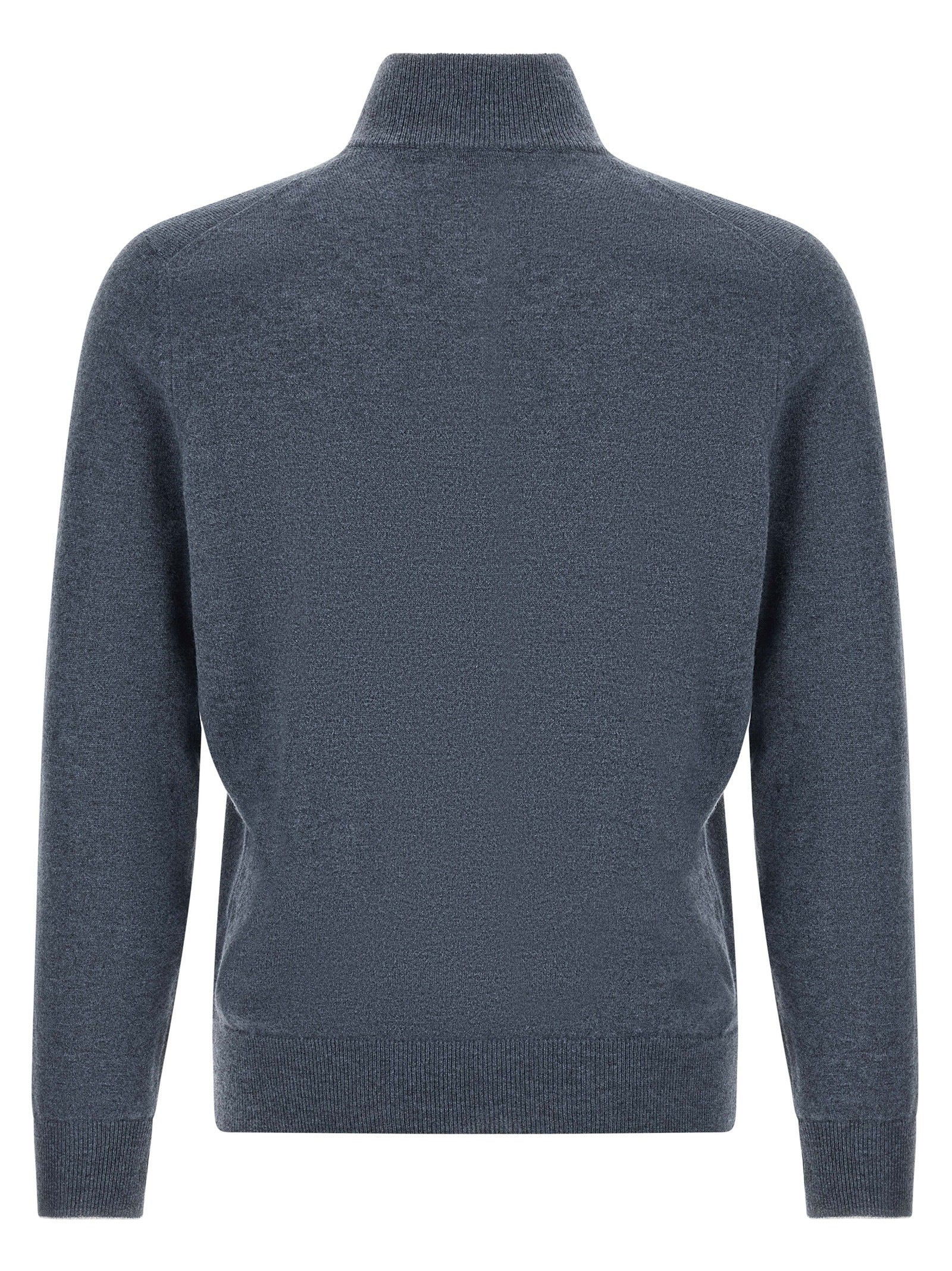 Blauer Kaschmir-Cardigan