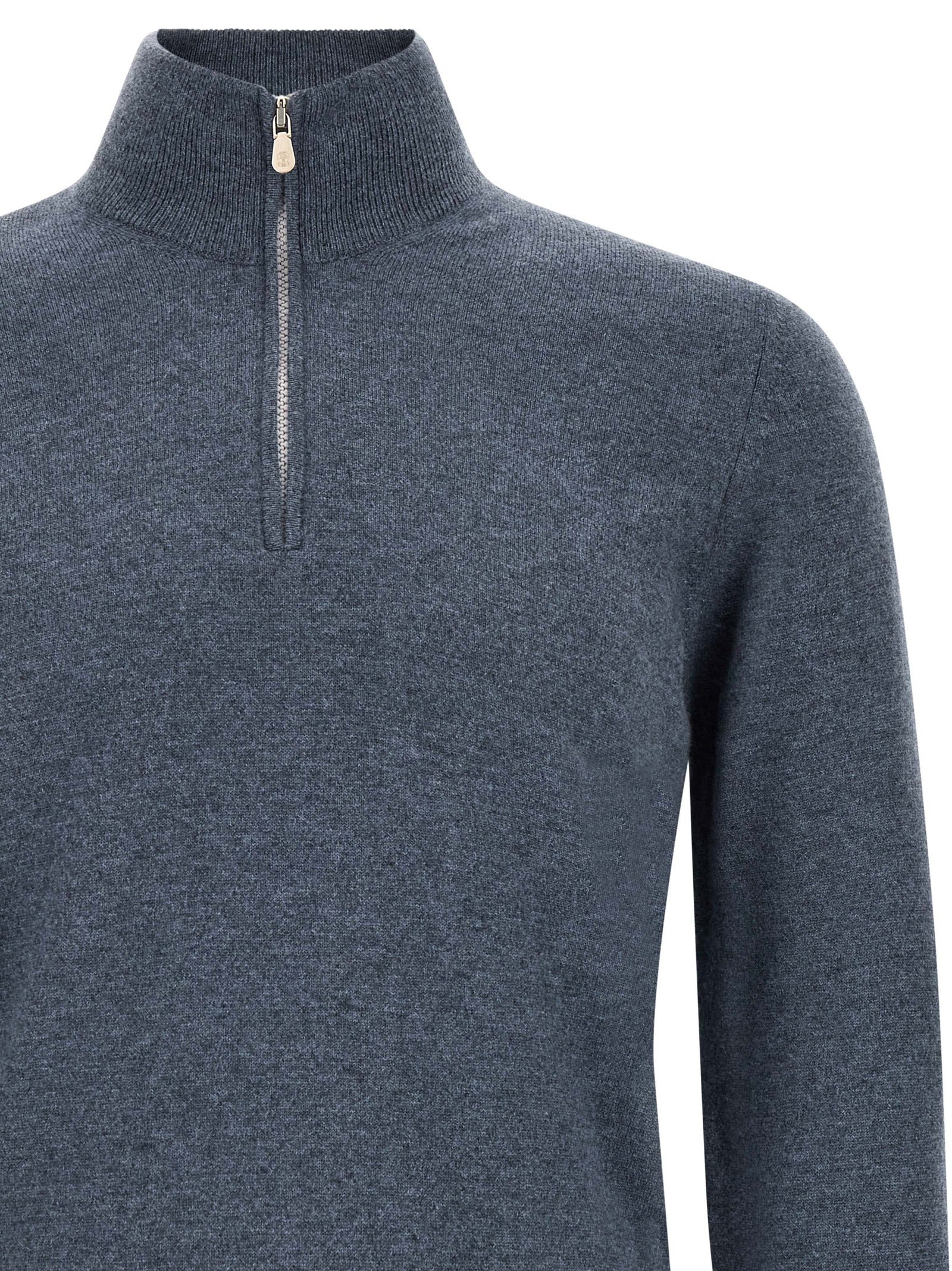 Blauer Kaschmir-Cardigan