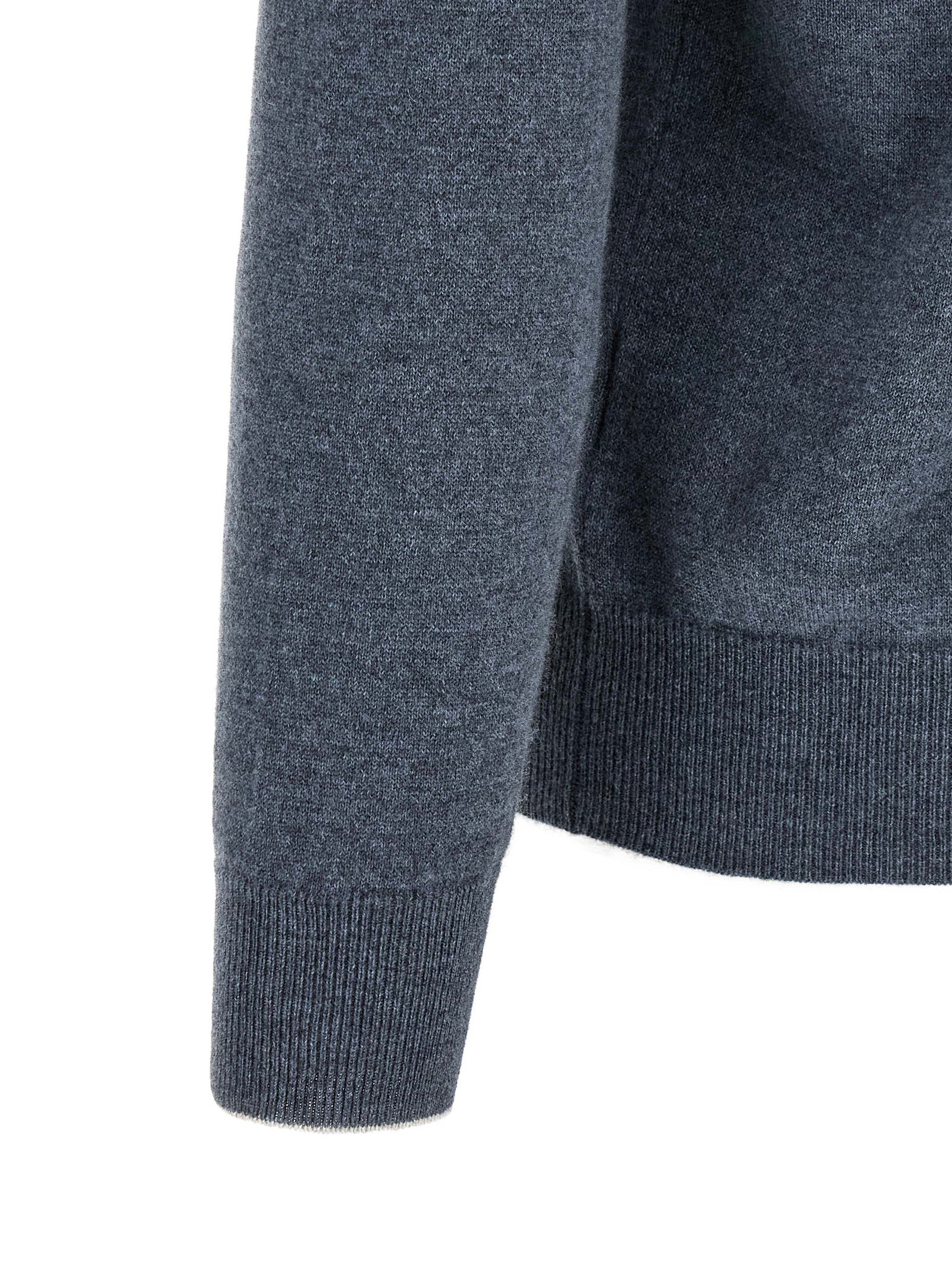 Blauer Kaschmir-Cardigan