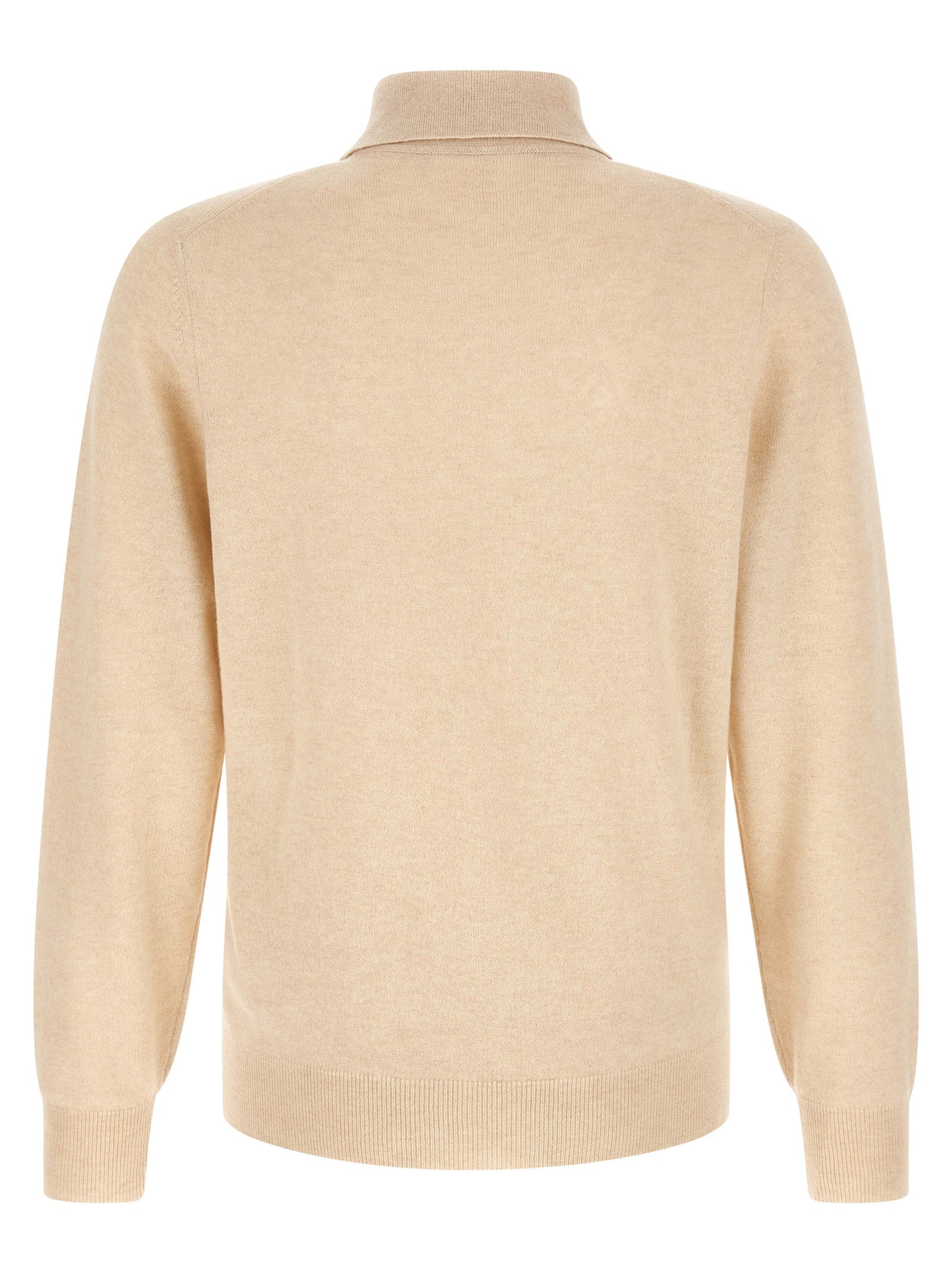 Beige Kaschmir-Poloshirt