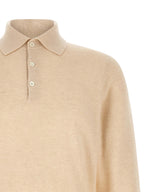 Beige Kaschmir-Poloshirt