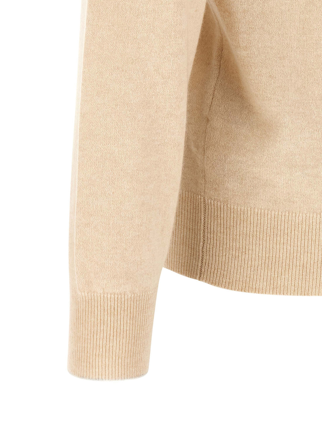 Beige Kaschmir-Poloshirt