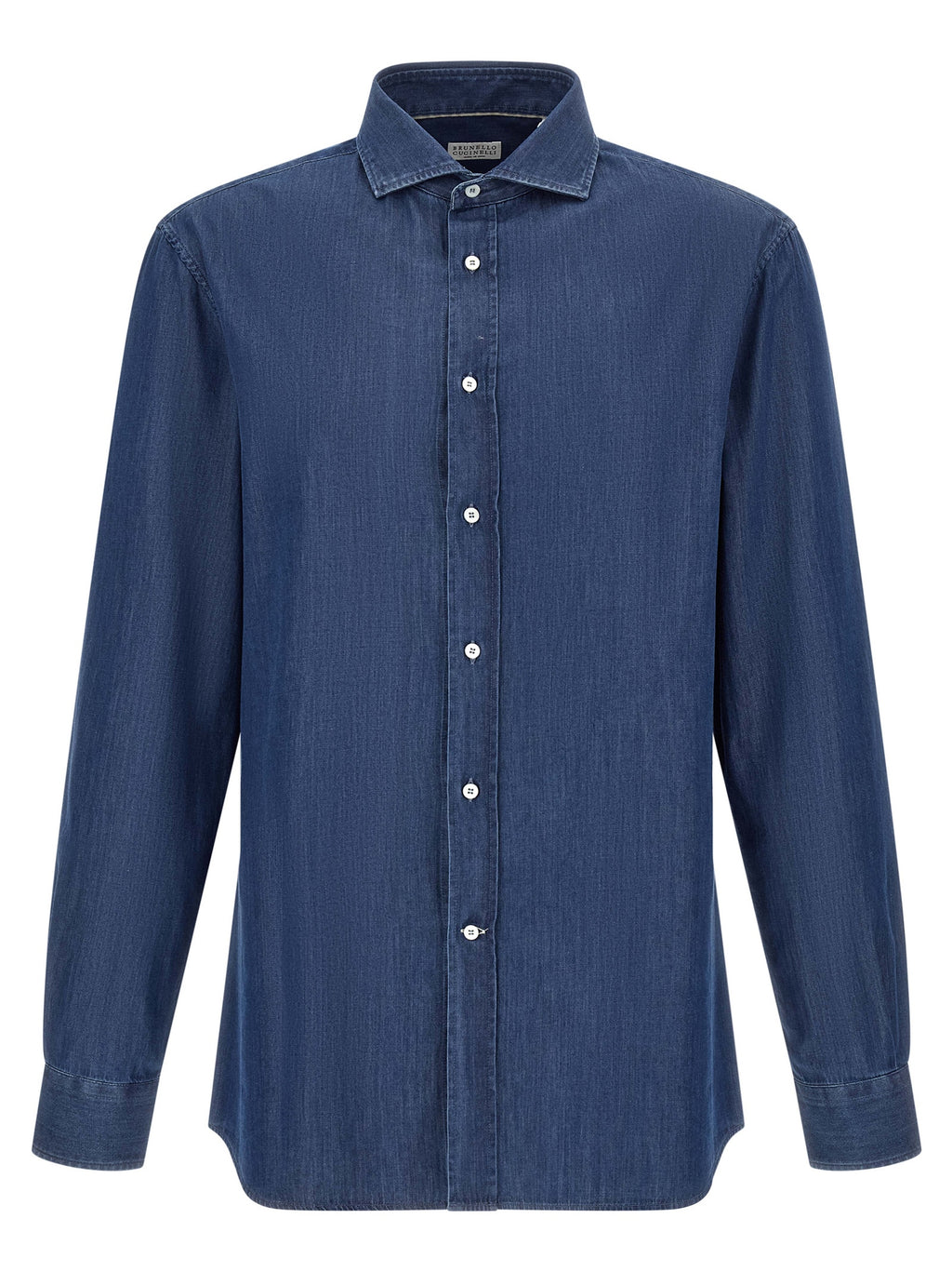 Blaue Baumwollbluse