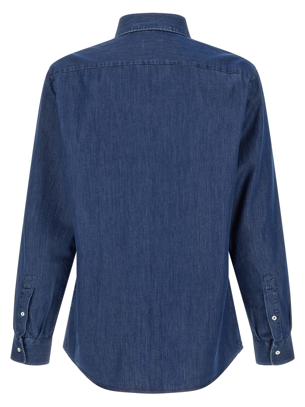 Blaue Baumwollbluse