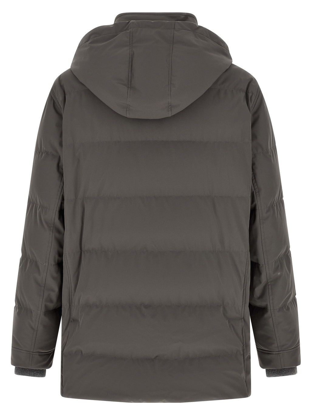 Grauer Polyamid-Parka