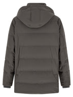 Grauer Polyamid-Parka