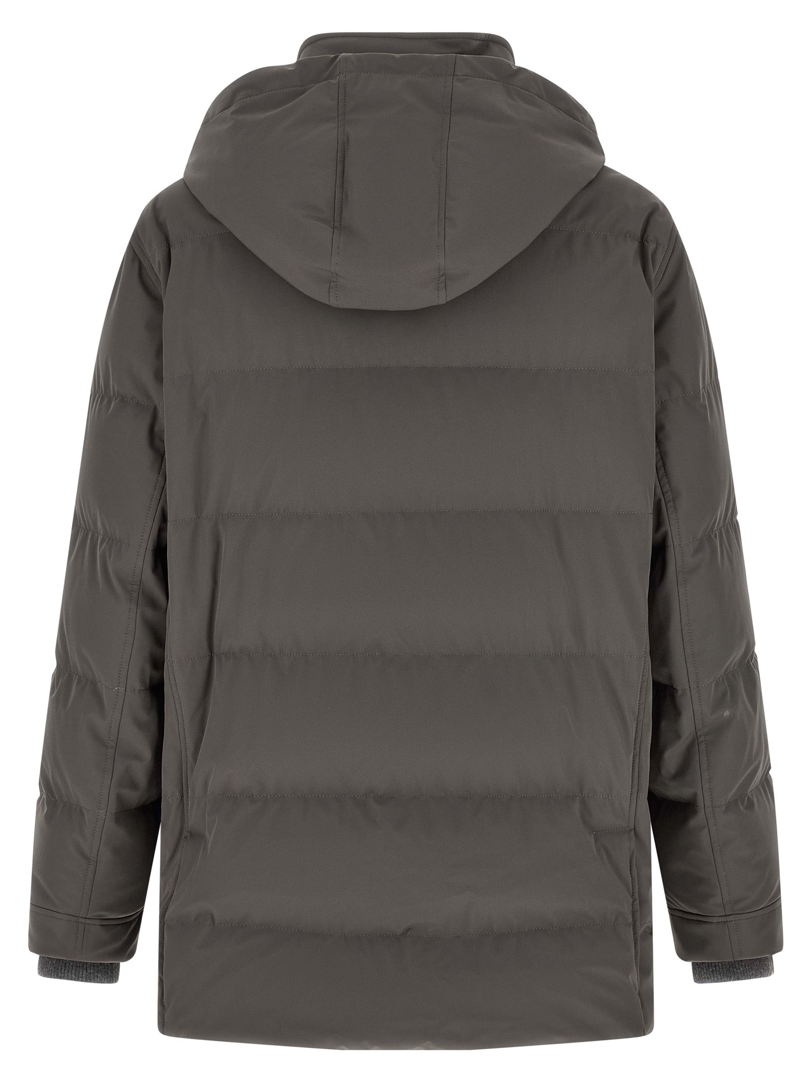 Grauer Polyamid-Parka