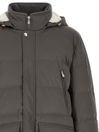 Grauer Polyamid-Parka
