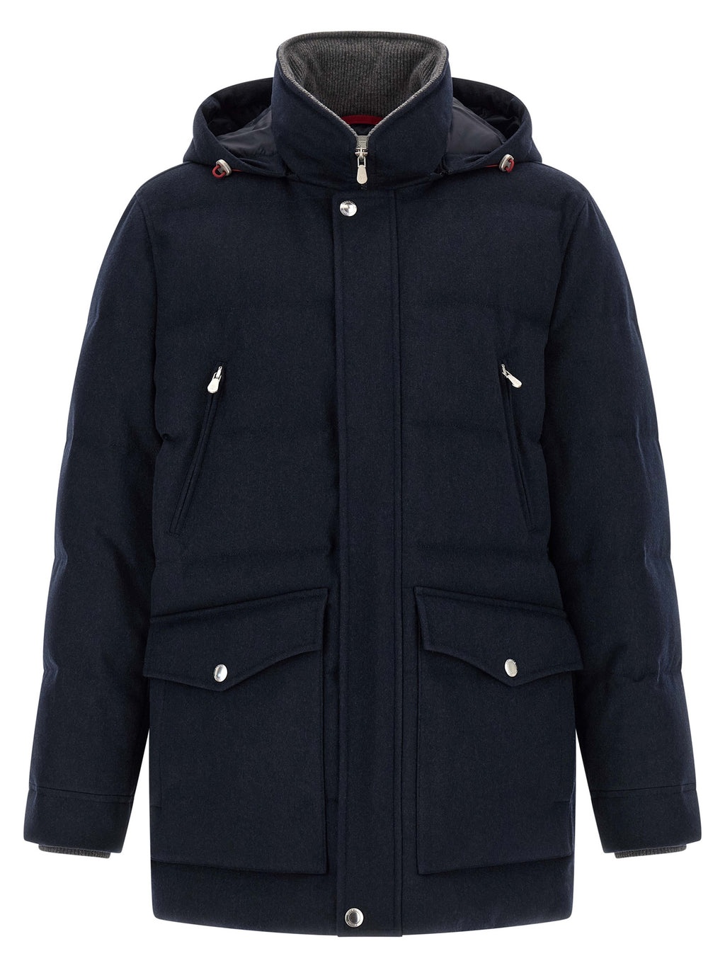 Blauer Wollparka
