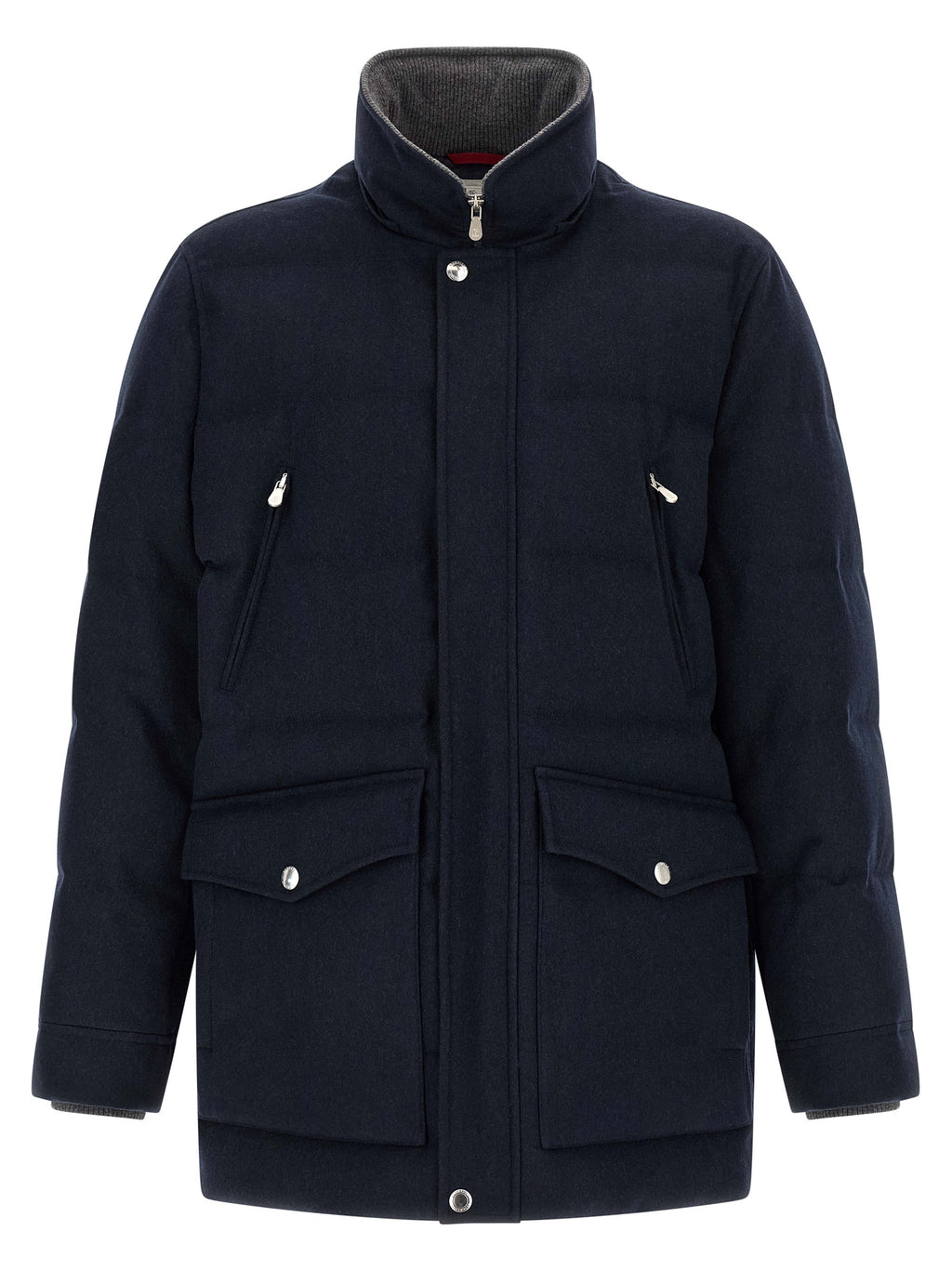 Blauer Wollparka