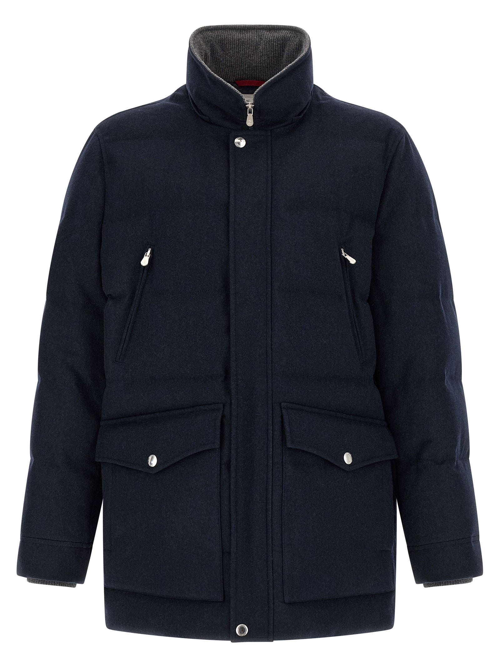 Blauer Wollparka