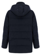 Blauer Wollparka