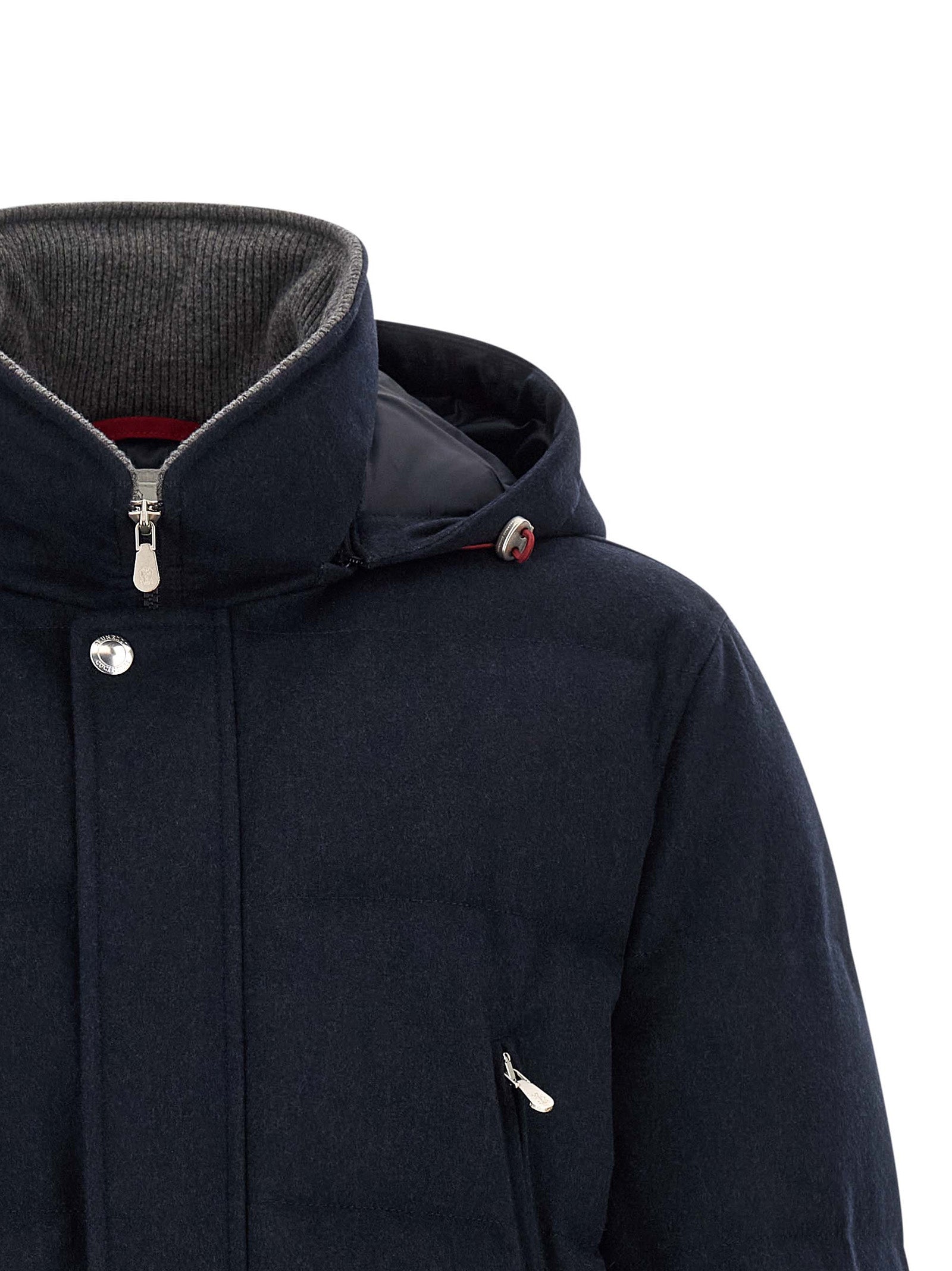 Blauer Wollparka