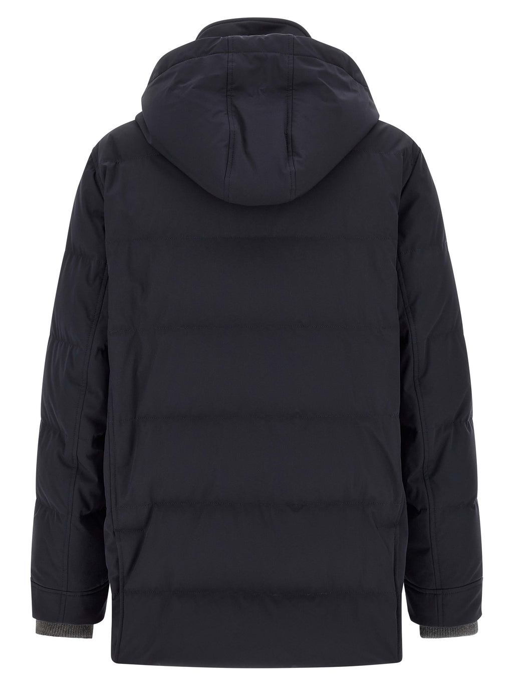 Blauer Polyamid-Parka