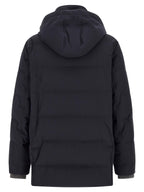Blauer Polyamid-Parka