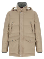 Beige Polyamid-Parka